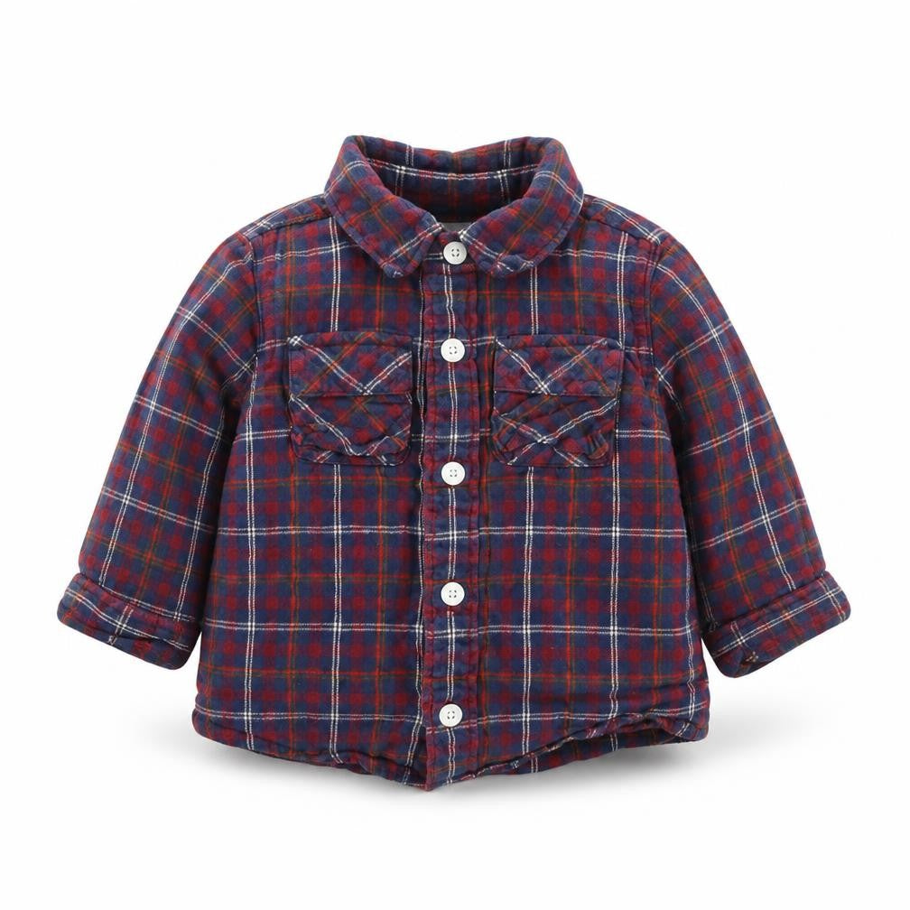 Gap Unisex Multicoloured Plaid Shirt Jacket 6-9 Months