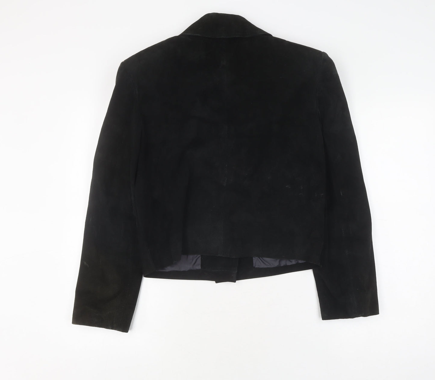 Avanti Women's Black Suede Jacket, Size 8, Lined Classic