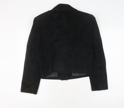 Avanti Women's Black Suede Jacket, Size 8, Lined Classic