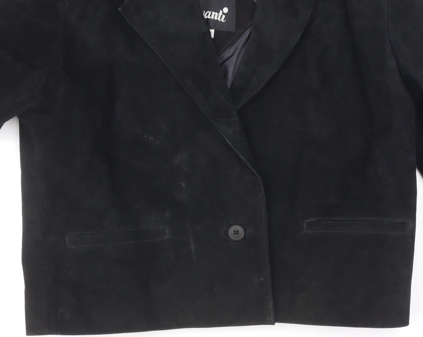 Avanti Women's Black Suede Jacket, Size 8, Lined Classic