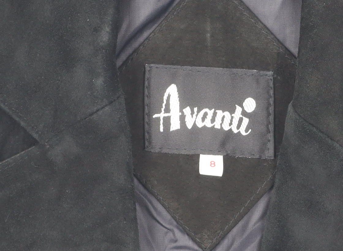 Avanti Women's Black Suede Jacket, Size 8, Lined Classic