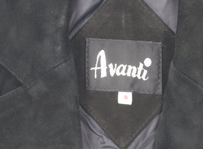 Avanti Women's Black Suede Jacket, Size 8, Lined Classic