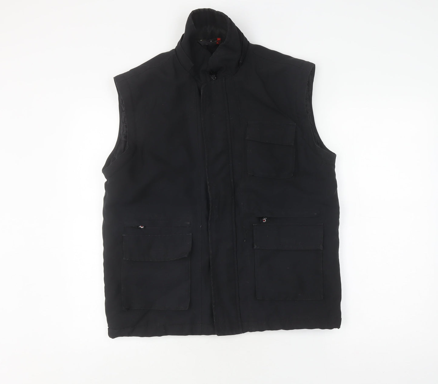 Duke Jeans Mens Black Waistcoat Lined, Size L