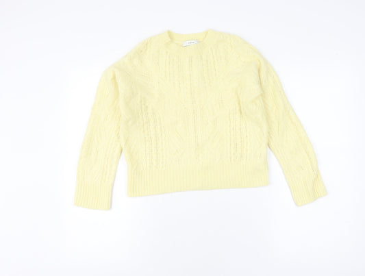 Vince Women's Ivory Cable-Knit Pullover Jumper XXS