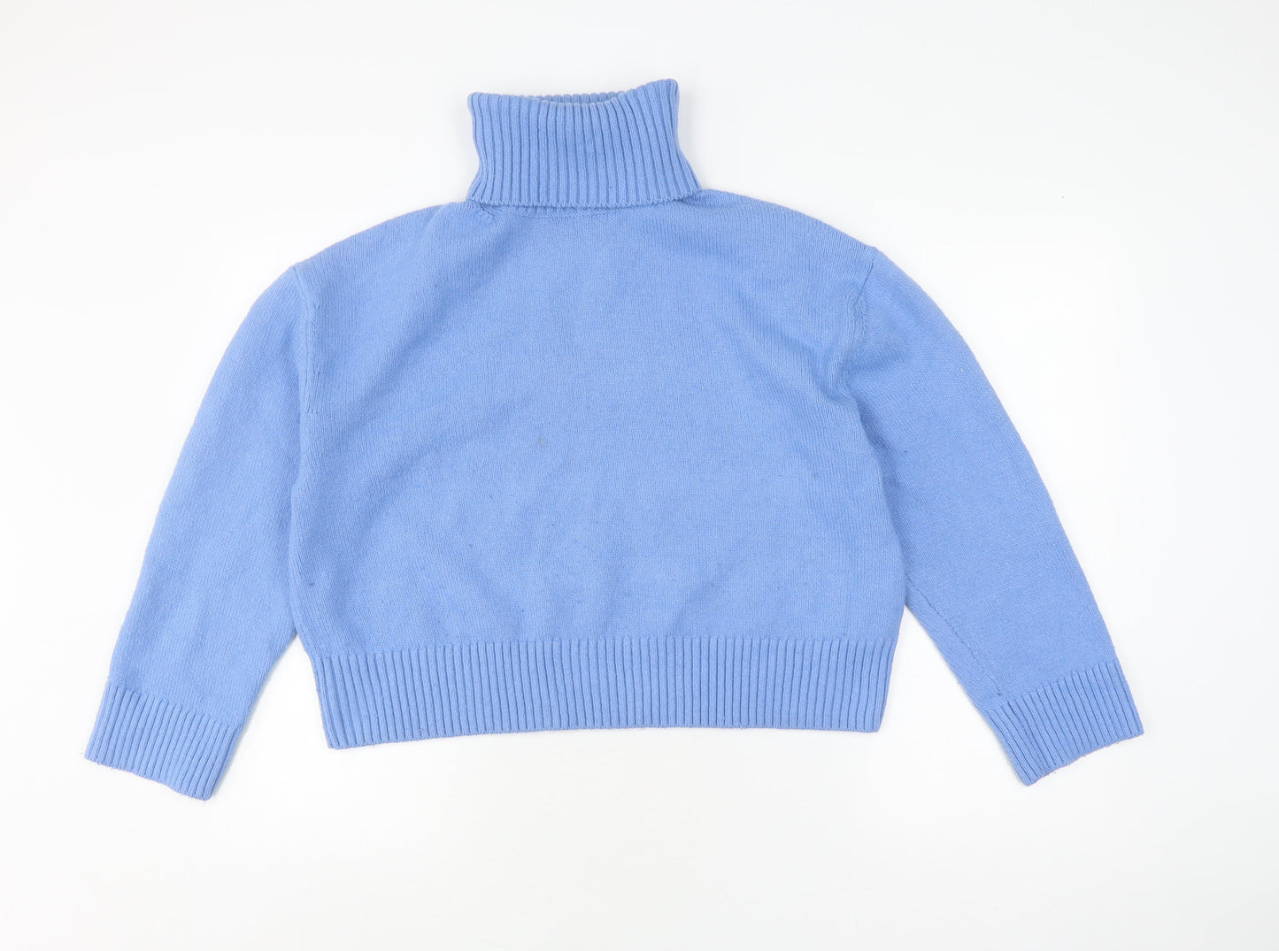 H&M Women's Blue Roll Neck Pullover Jumper, Size S