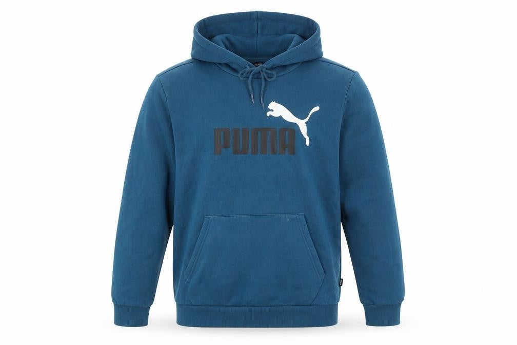 Puma Men's Blue Hoodie M Pullover with Logo