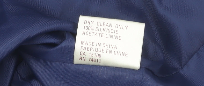Tie Rack Women's Blue Silk Suit Jacket M
