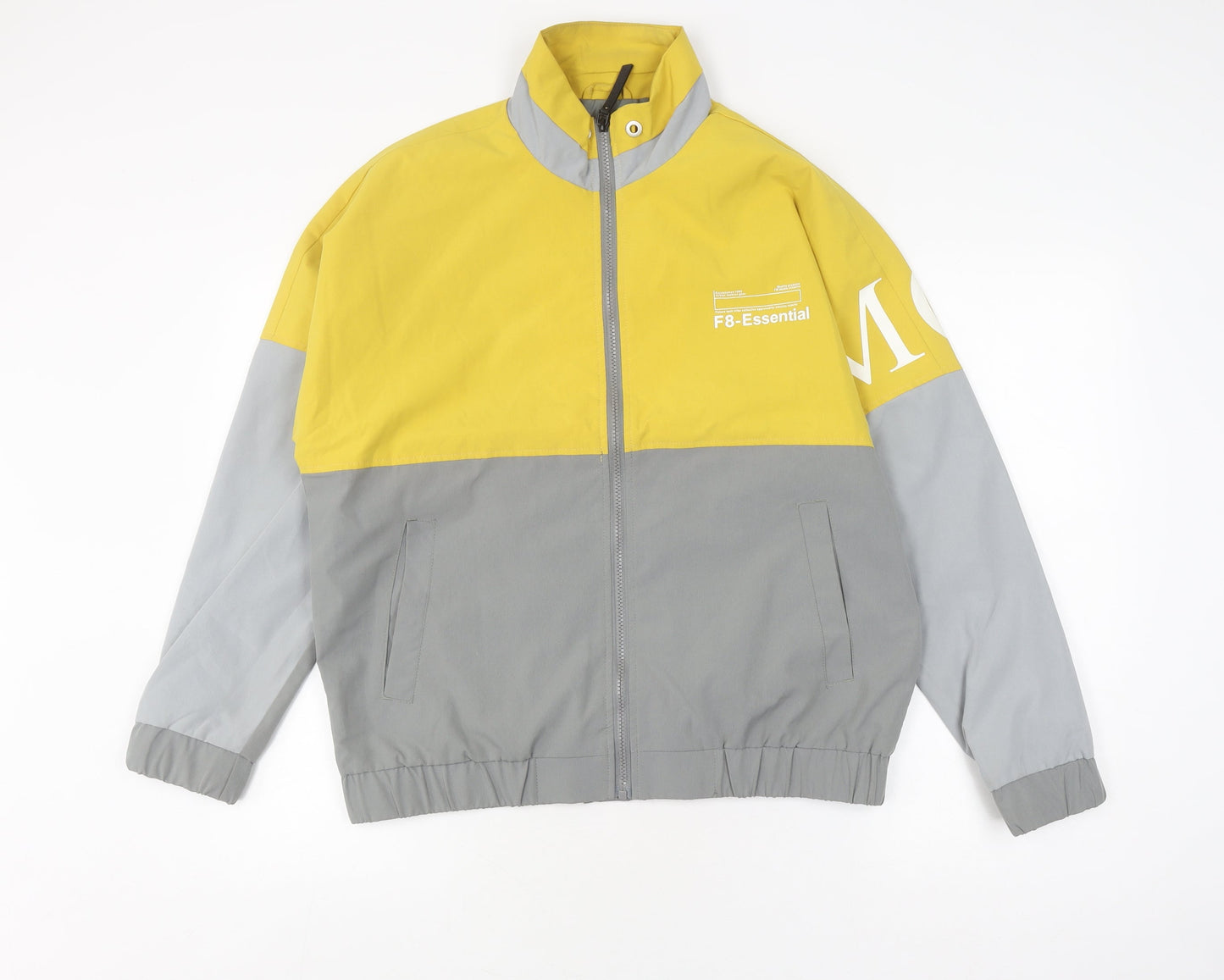 Flying Machine Men's Yellow Grey Bomber Jacket S