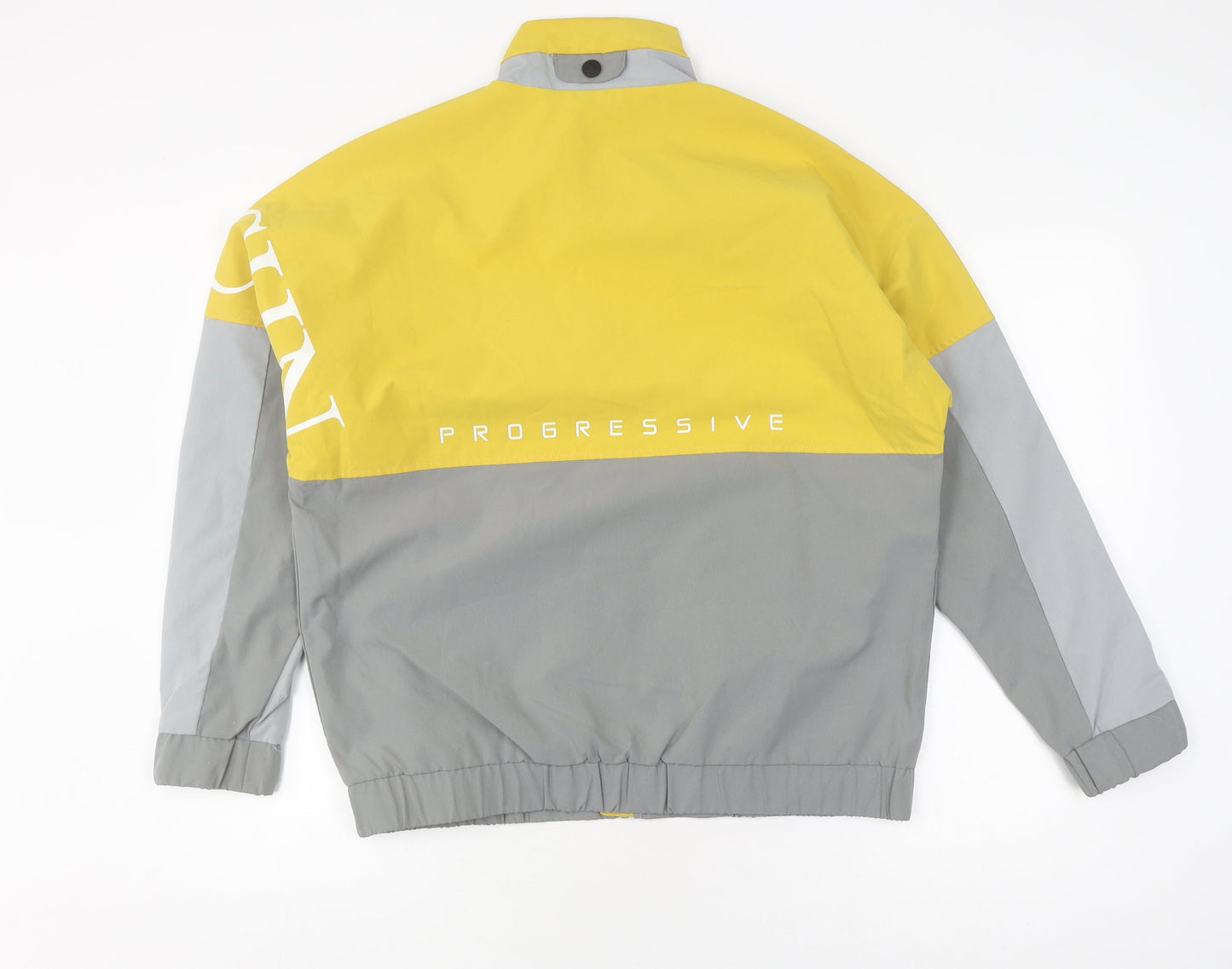 Flying Machine Men's Yellow Grey Bomber Jacket S