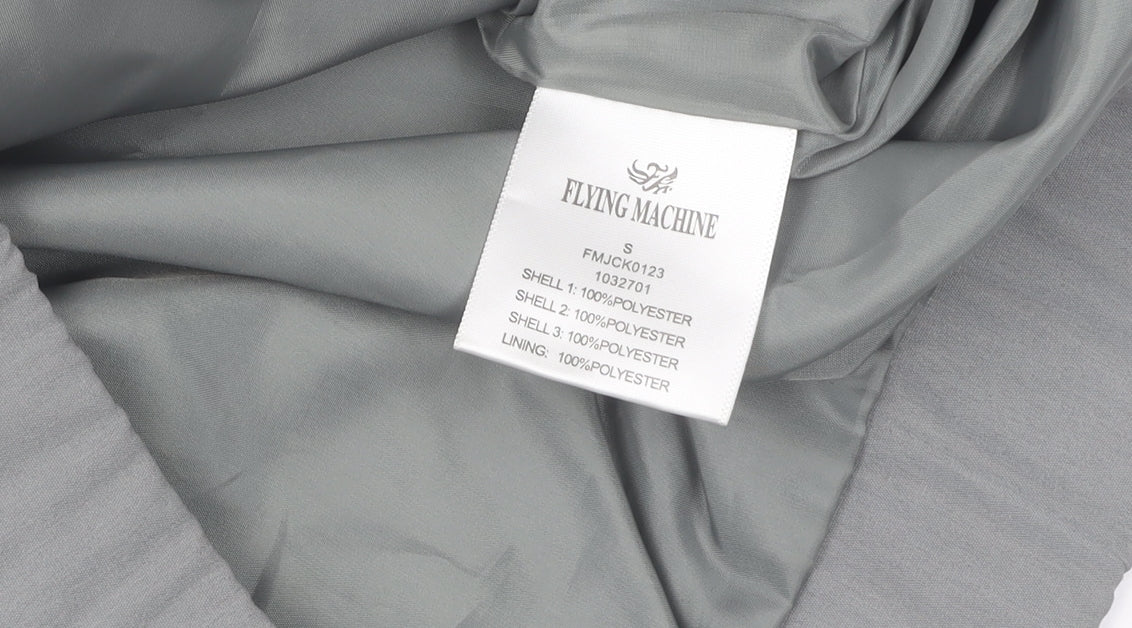 Flying Machine Men's Yellow Grey Bomber Jacket S