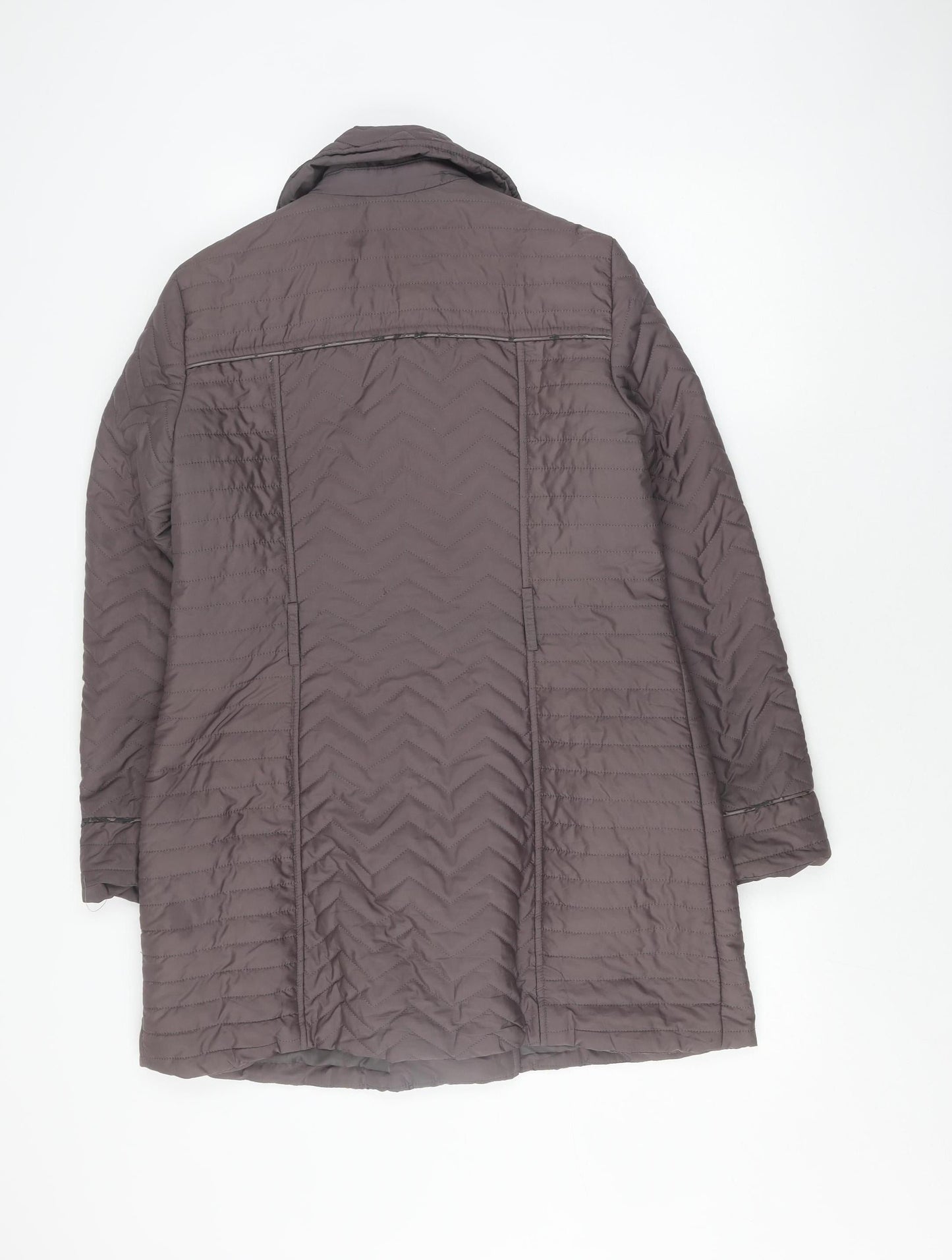 BHS Women’s Petite Brown Quilted Jacket Size 14