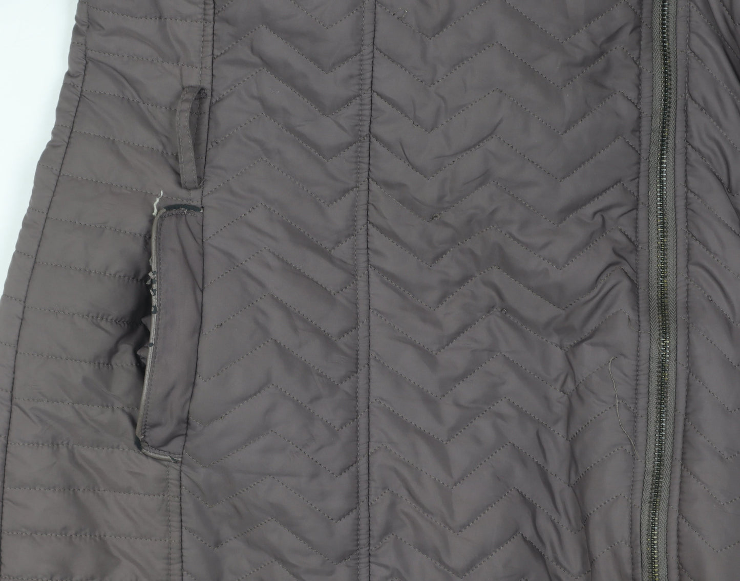BHS Women’s Petite Brown Quilted Jacket Size 14