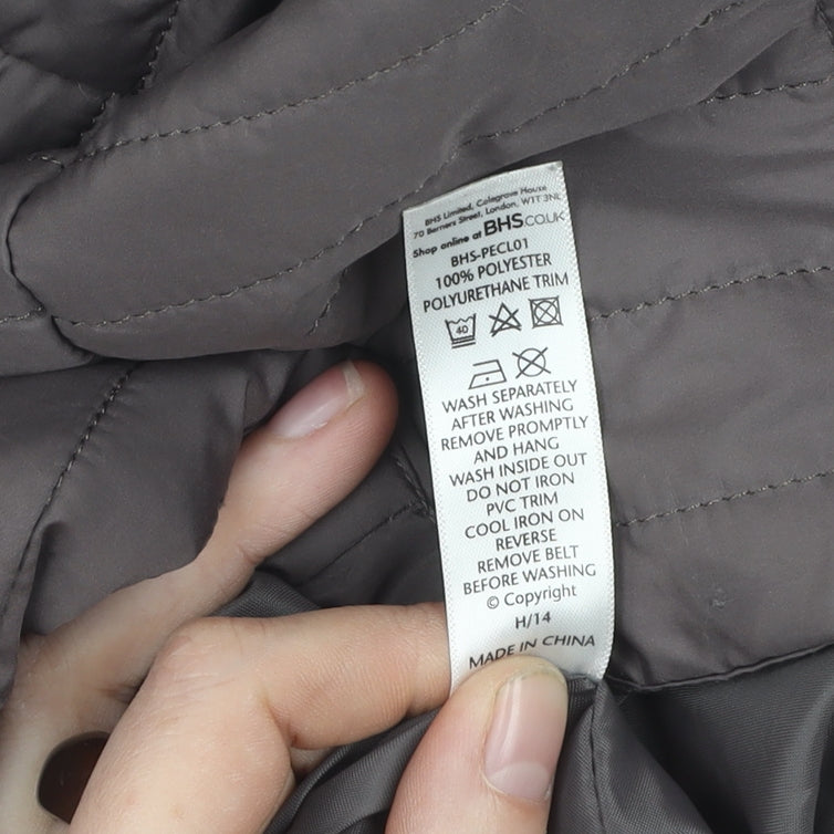 BHS Women’s Petite Brown Quilted Jacket Size 14