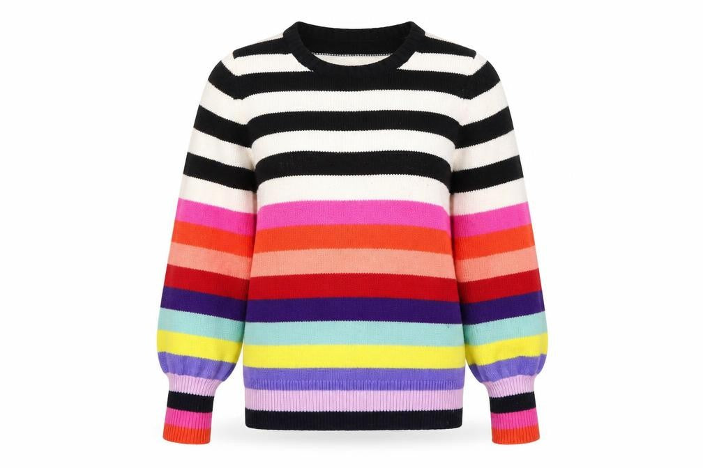 GAP Women's Multicoloured Striped Pullover Jumper S