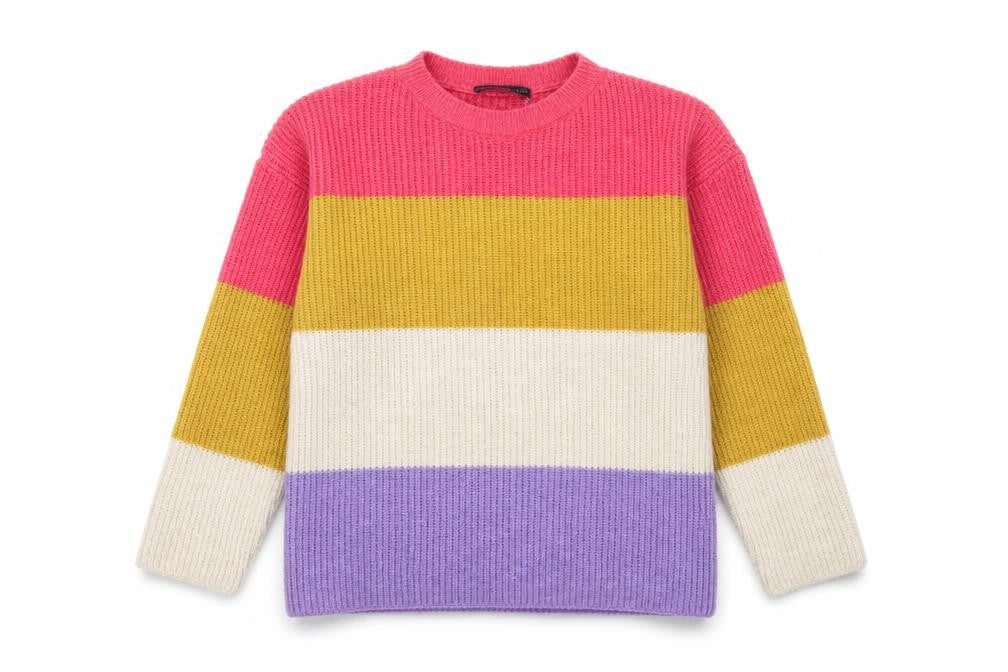 Marks & Spencer Women's Multicoloured Striped Pullover, S