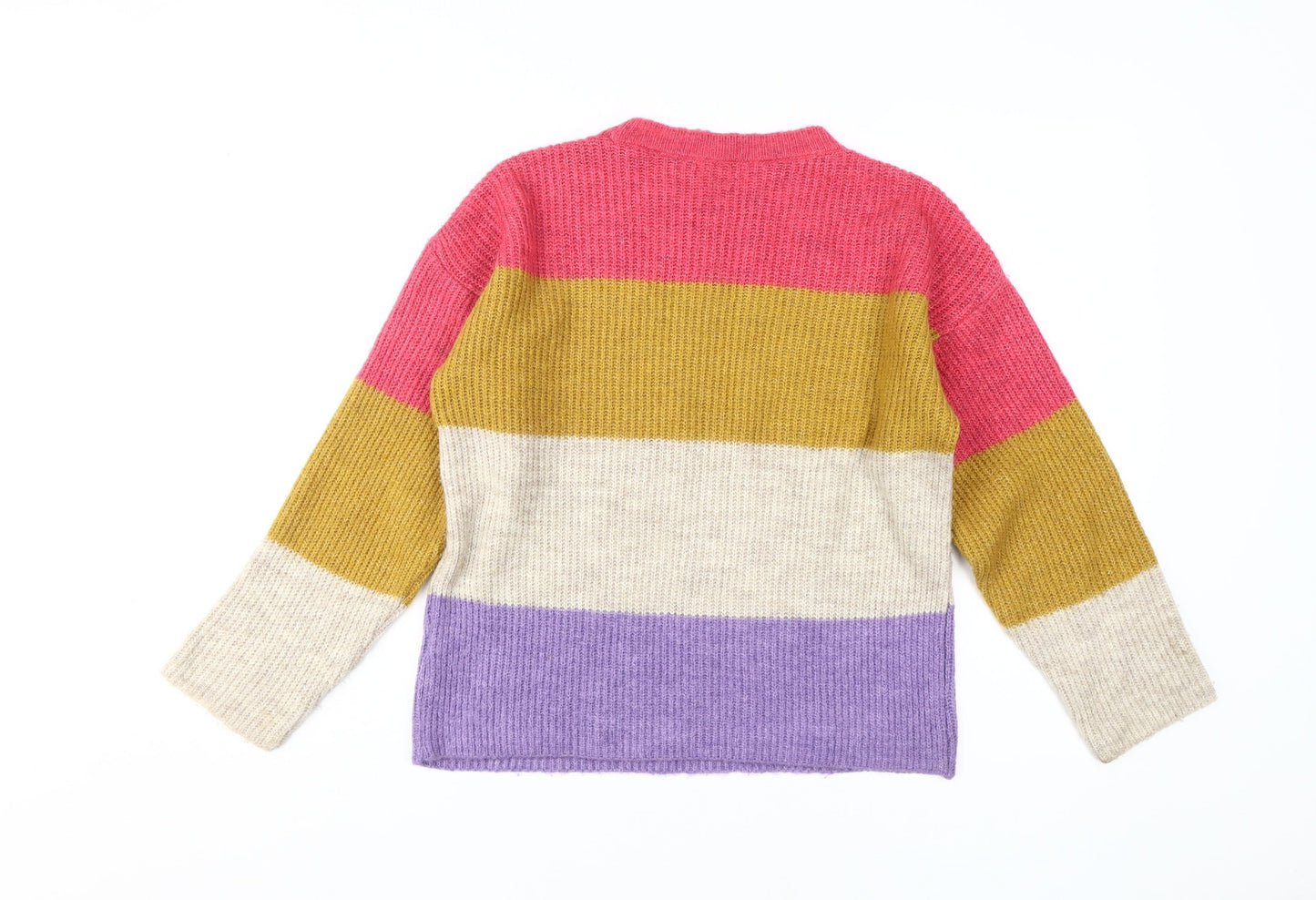 Marks and Spencer Women's Multicoloured Striped Pullover, S