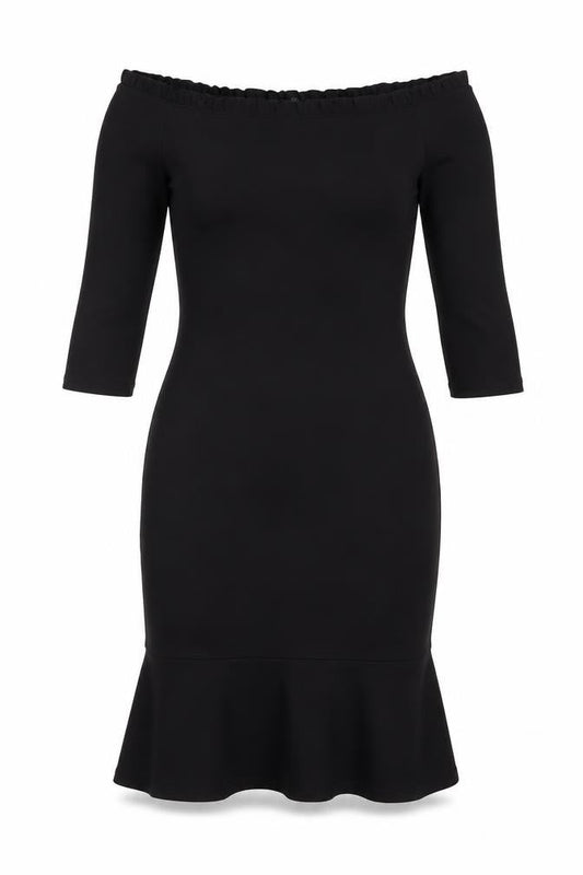 River Island Women's Black Bodycon Off Shoulder Dress Size 10