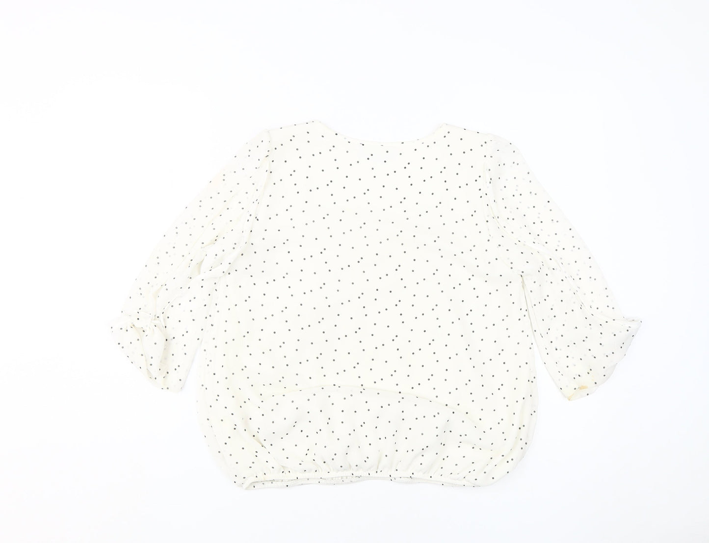 Wallis Women's Ivory Polka Dot Blouse, Size S, Casual