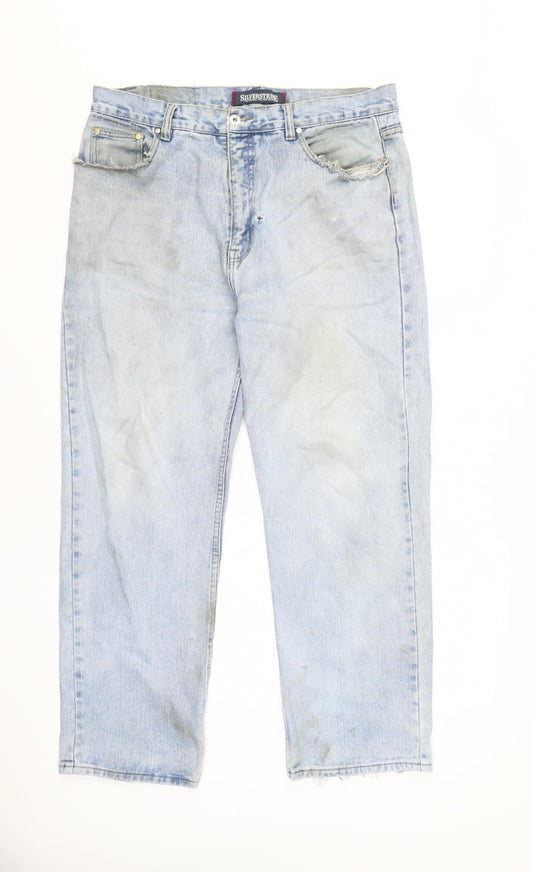 Silverstripe Men's Light Blue Straight Jeans 36W 30L