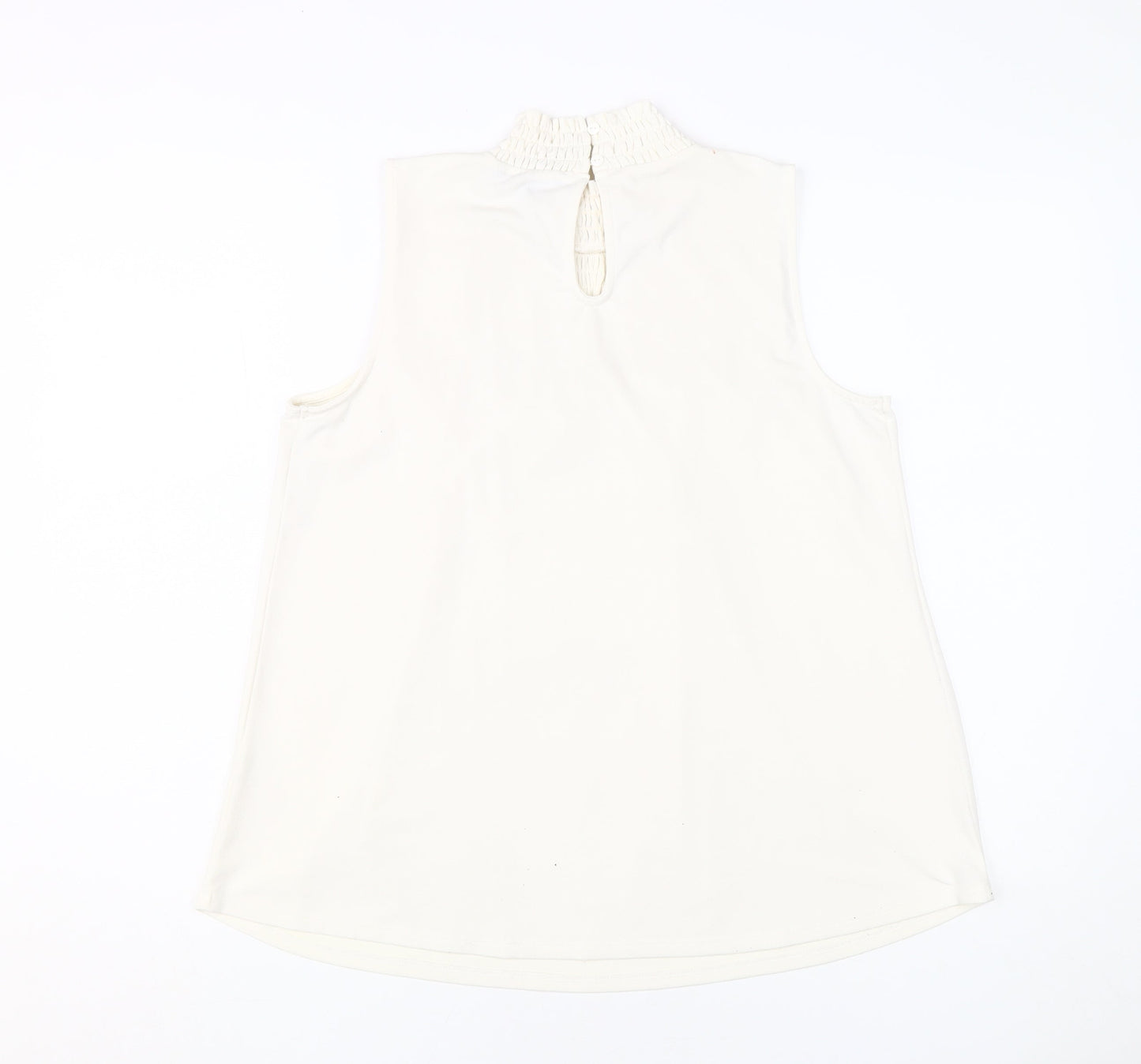 Cable & Gauge Women's Ivory Sleeveless Tunic Top M