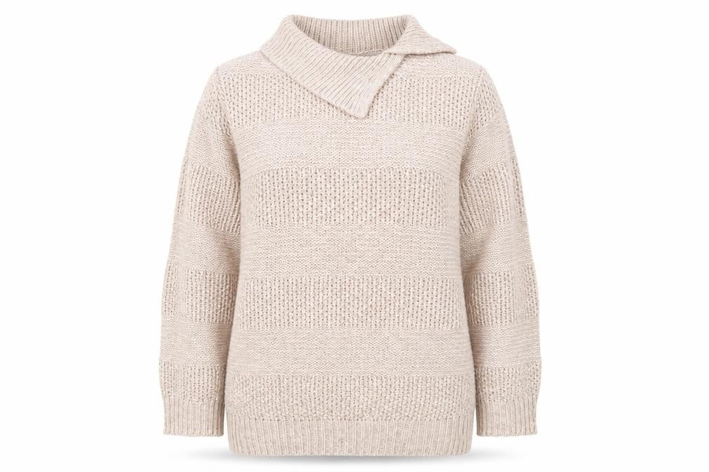 Damart Women's Beige Collared Pullover Jumper L