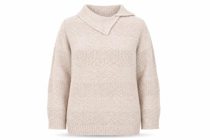 Damart Women's Beige Collared Pullover Jumper L