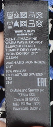 Marks and Spencer Women's Blue Animal Print A-Line Dress