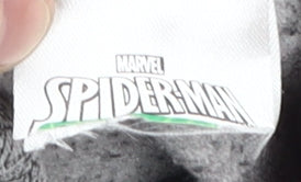 Close-up detail of Ultimate Kids Spider-Man boys’ grey full zip hoodie 7-8 years