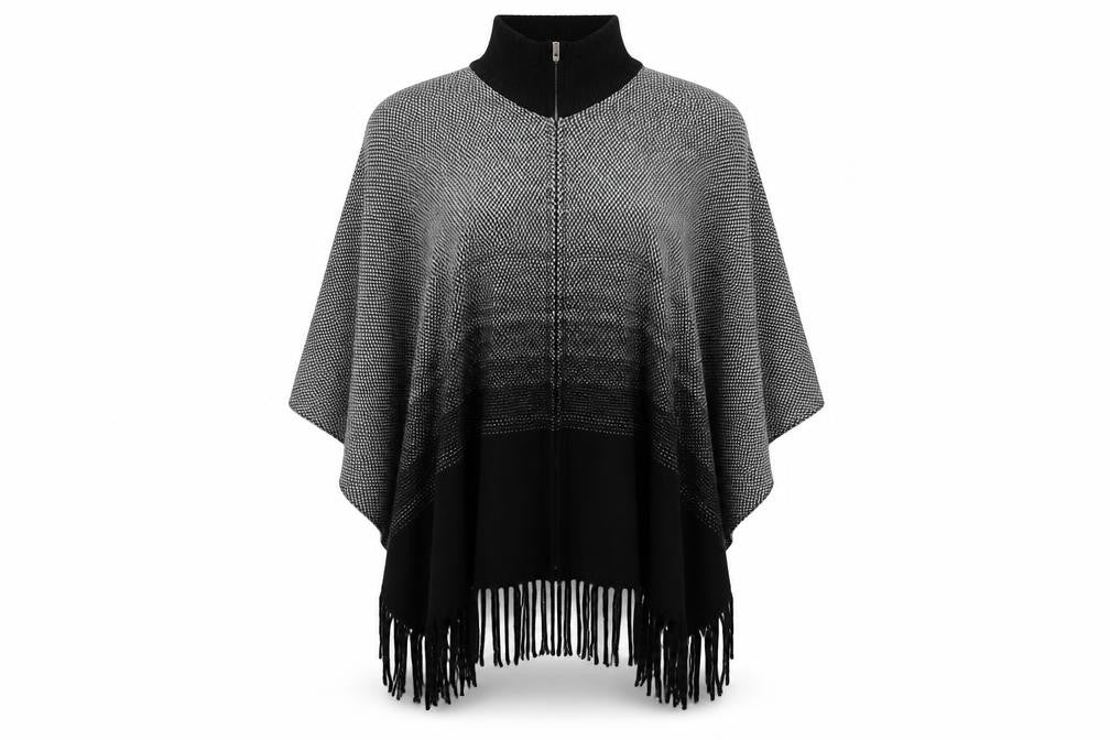 Apricot Women's Black High Neck Cape Jumper