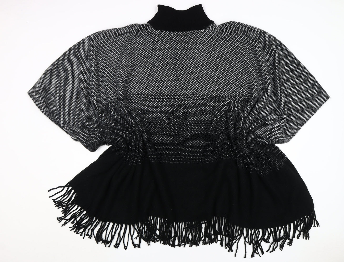 Apricot Women's Black High Neck Cape Jumper