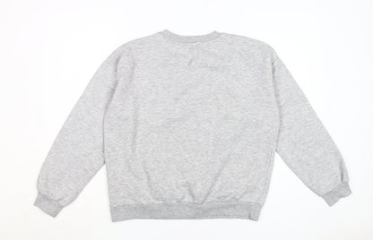 Back view of b.young Women's Grey Pullover Sweatshirt M