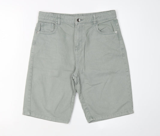 Marks and Spencer Girls Green Chino Shorts 13-14 Years