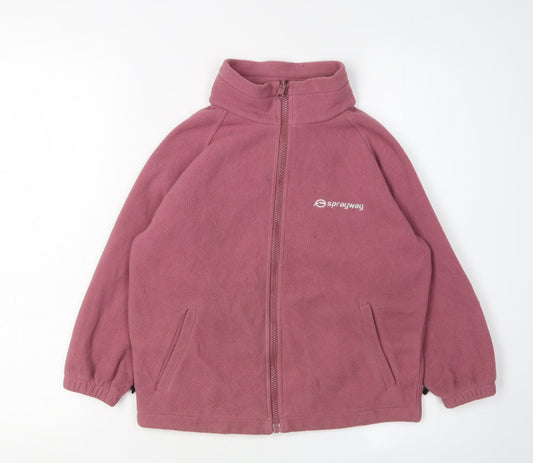 Sprayway Girls Pink Fleece Jacket, Age 6, Very Good Condition