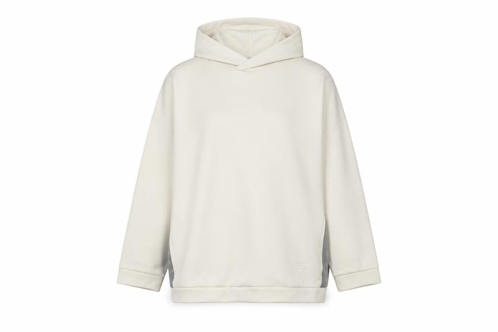 Puma Women's Ivory Pullover Hoodie, Size 14, Logo Accent