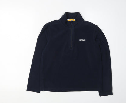 Additional front view of Regatta boys’ blue fleece 1/4 zip sweatshirt 13 years