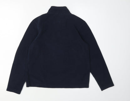 Back view of Regatta boys’ blue fleece 1/4 zip sweatshirt 13 years