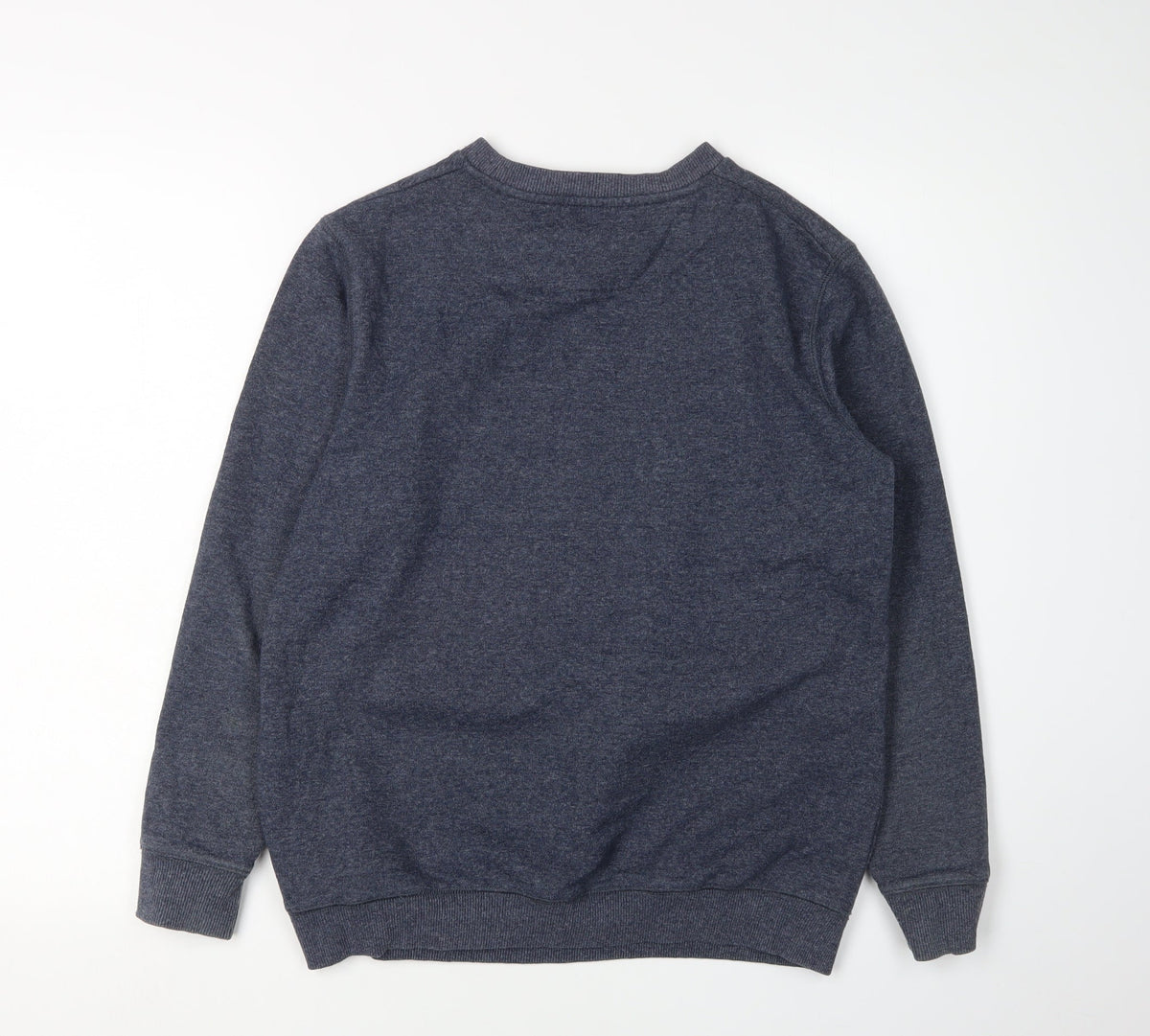 Back view of Sonneti boys’ blue camouflage graphic sweatshirt 12-13 years