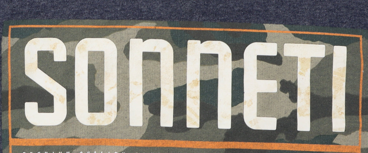 Additional view of Sonneti boys’ blue camouflage graphic sweatshirt 12-13 years