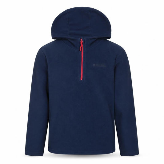 Front view of Mountain Warehouse girls’ blue fleece hoodie 11-12 years