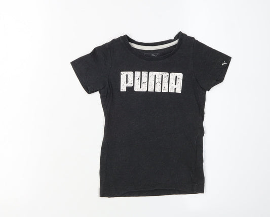 Puma Unisex Toddler Black Graphic T-Shirt 1-2 Years