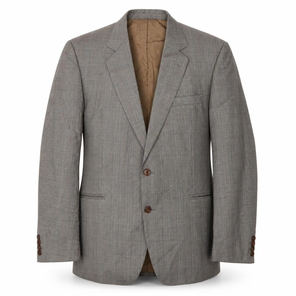 DAKS Men's Grey Check Blazer Jacket 48