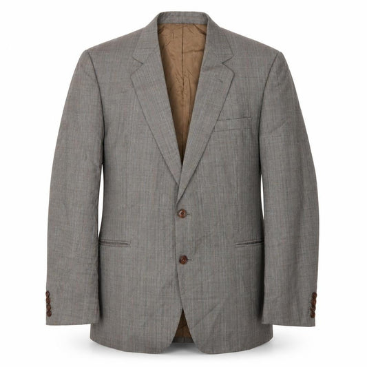 DAKS Men's Grey Check Blazer Jacket 48