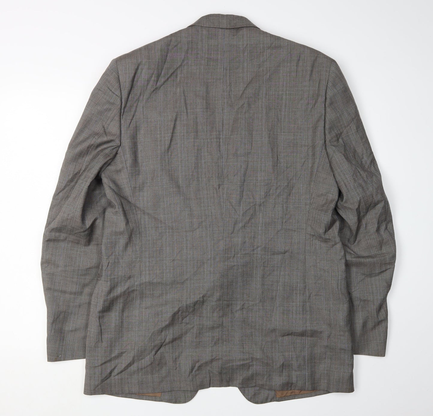 DAKS Men's Grey Check Blazer Jacket 48