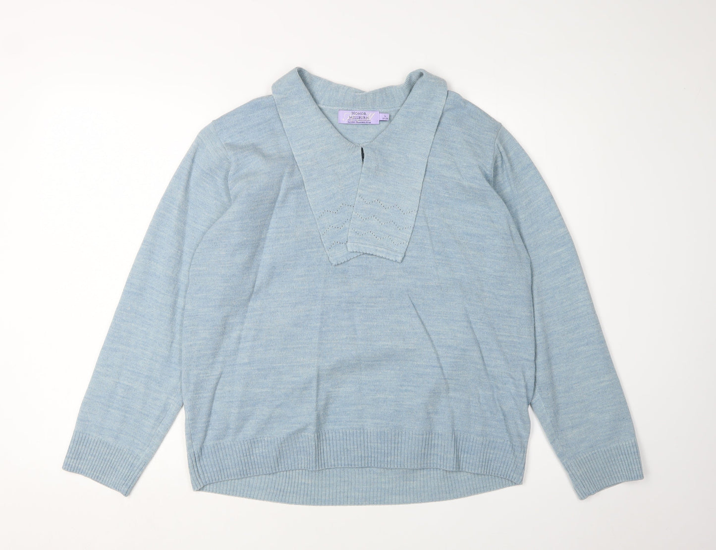 Honor Millburn Women's Blue Pullover Jumper - Collared, L