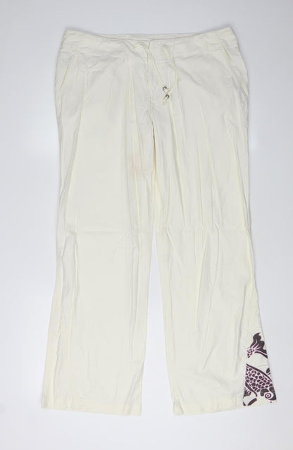 Additional front view of Puma Women's White Trousers, size 12, Casual Style