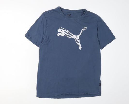 Puma Men's Blue Sports T-Shirt Small