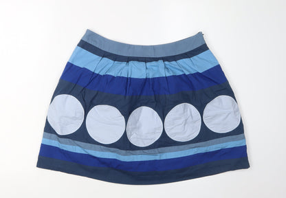 Boden Women's Blue Geometric Skirt Size 8