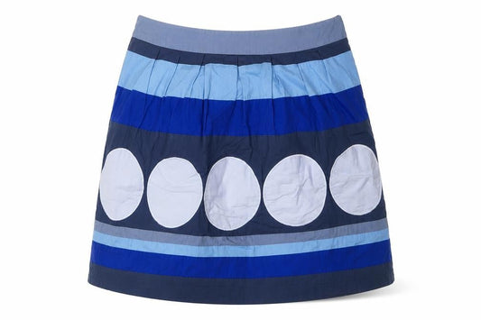 Boden Women's Blue Geometric Skirt Size 8