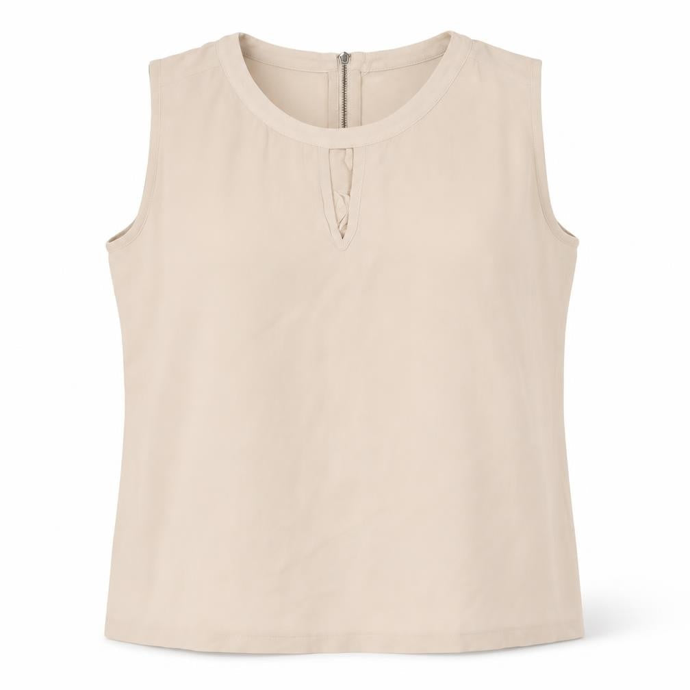 Jasper Conran Women's Beige Sleeveless Blouse Size 12