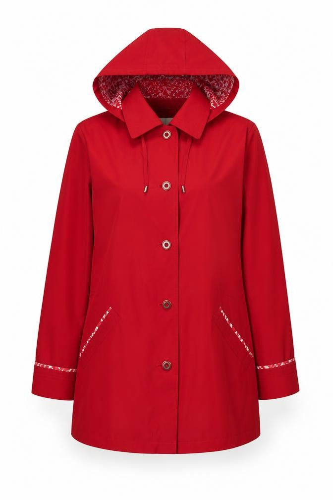 Honor Millburn Women's Red Hooded Coat Size 12